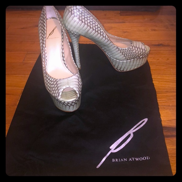 BRIAN ATWOOD Python Playform Pumps - Picture 1 of 4
